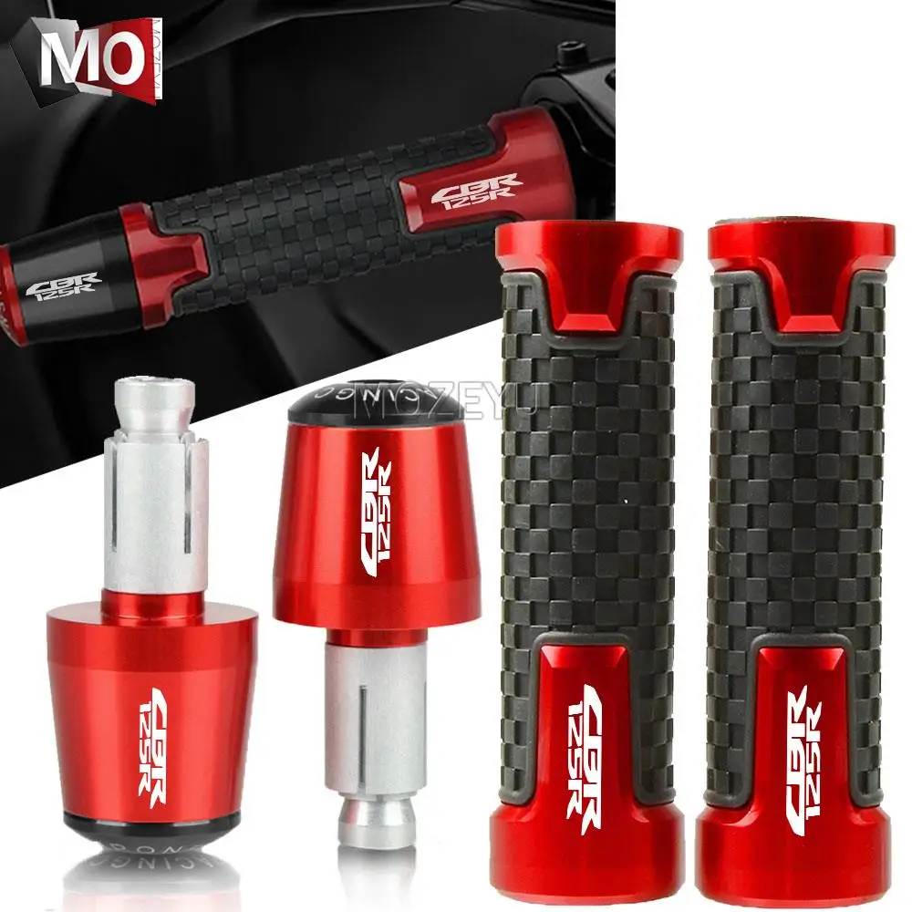 For HONDA CBR125R CBR 125R 125 R/RR 2004-2021 2020 2019 7/8'' 22mm Motorcycle Hand Grips Handle Bar Handlebar Grip Ends Plug |