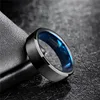 Somen Tungsten Carbide Ring 4/6mm Black Brushed Man Rings Blue Inside Wedding Band Cool Ring Classic Couple Engagement Rings 5
