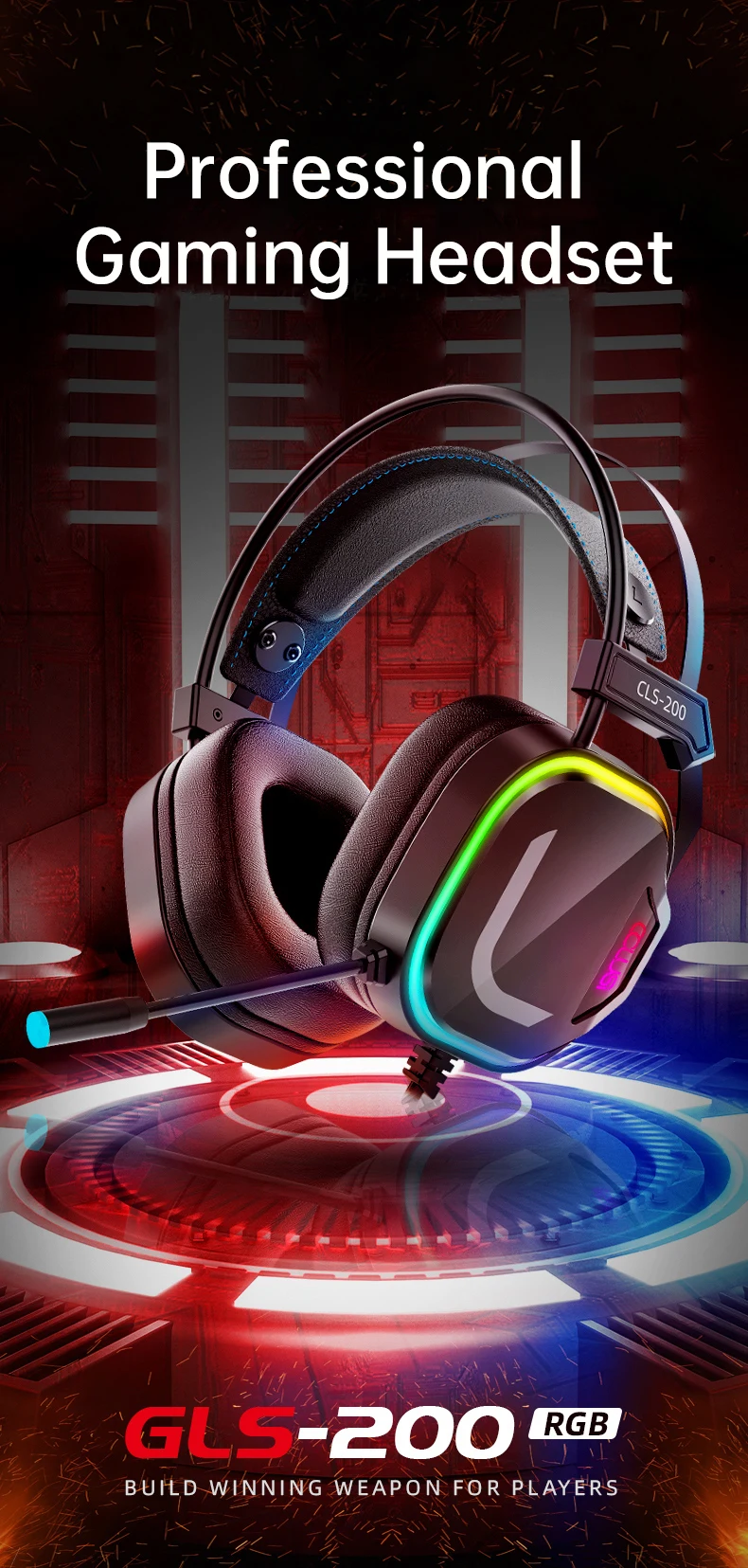 YC Wired Gaming Headphones Gamer Headsets Bass Surround Sound & HD Microphone For Overear Laptop Tablet Gifts PC 3.5mm PS4 PS5