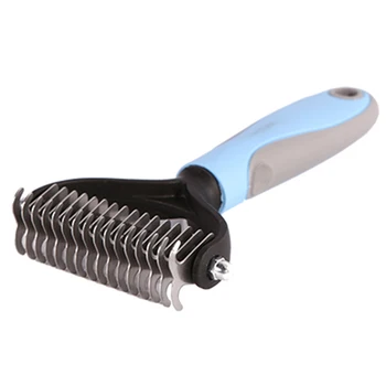 

Pet Hair Remover Dog Cat Hair Removal Brush Comb Pet Dog Fur Knot Cutter Stainless Double-sided Cutter Cat Grooming Tools FPing
