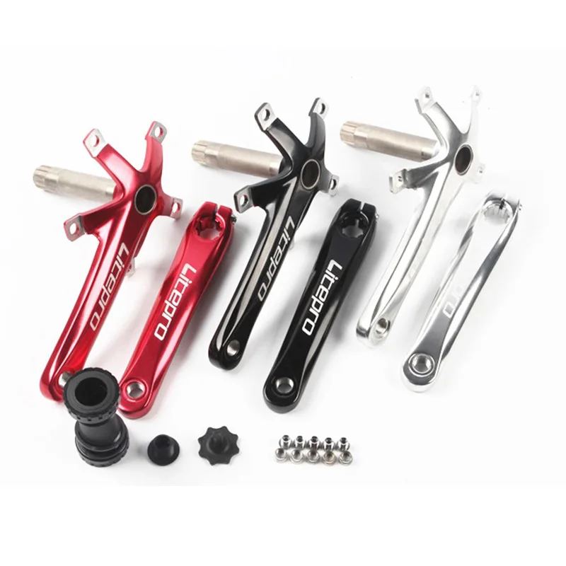 

LITEPRO Aluminum Bicycle Crank 130BCD 170mm Folding Bicycle Crank With Bottom Bracket Bicycle Crankarm Accessories