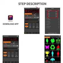 50# светодиодный просмотра Экран дисплея управления светодиодный выражение изображения огни Bluetooth App Controlle Авто Сделай Сам e-moji GIF изображение Дисплей