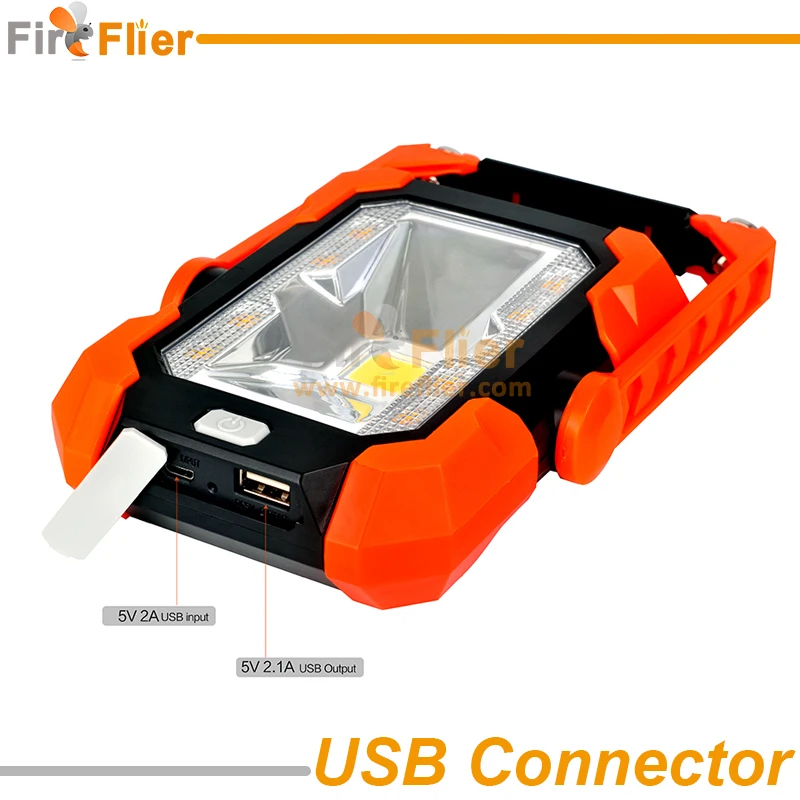 Solar Led Flood Work Light usb connector