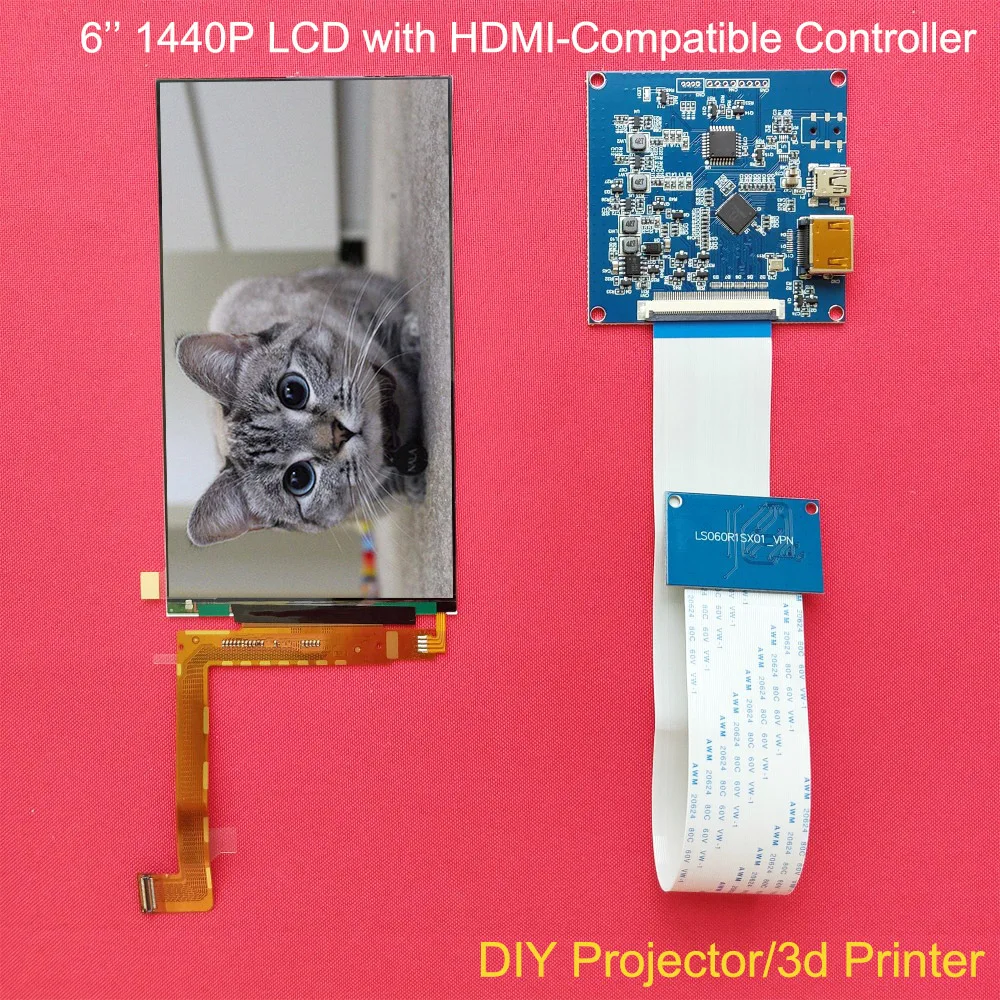 6 дюймов 1440p 1440*2560 IPS wqhd HDMI совместимый дисплей LS060R1SX01 для diy 3d принтера VR очки DLP