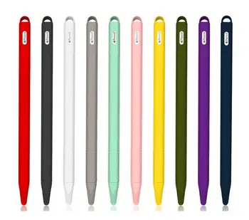 

500pcs/lot Case For Apple Pencil 2 nd Generation Holder Premium Silicone Cover Sleeve for iPad 2018 Pro 12.9 11 inch Pen