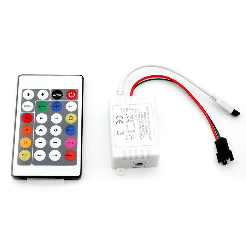5-24v 24key-ir-box WS2812B WS2811 SK6812 светодиодный музыкальный пиксельный контроллер адресуемый беспроводной Радиочастотный контроль - Цвет: 5-24v 24key-ir-box