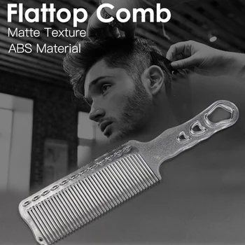 

1Pcs Professional Hair Cutting Barber Comb Haircut Flat Top Comb Transparent Hair Clipper Comb For Men Haircutting hair comb