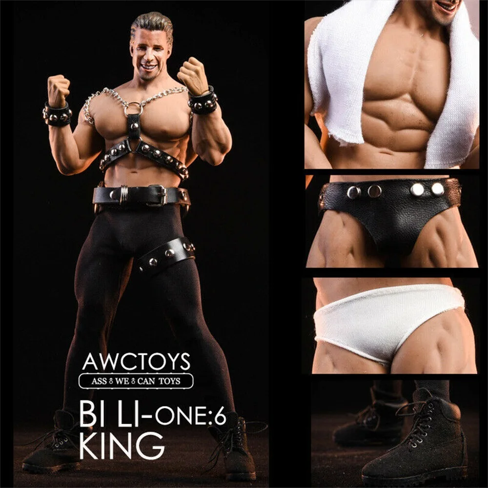 

1/6 AWCTOYS AWC01 Bi Li King Head Sculpt&Clothes Set Fit M35 Muscler Male Body Doll