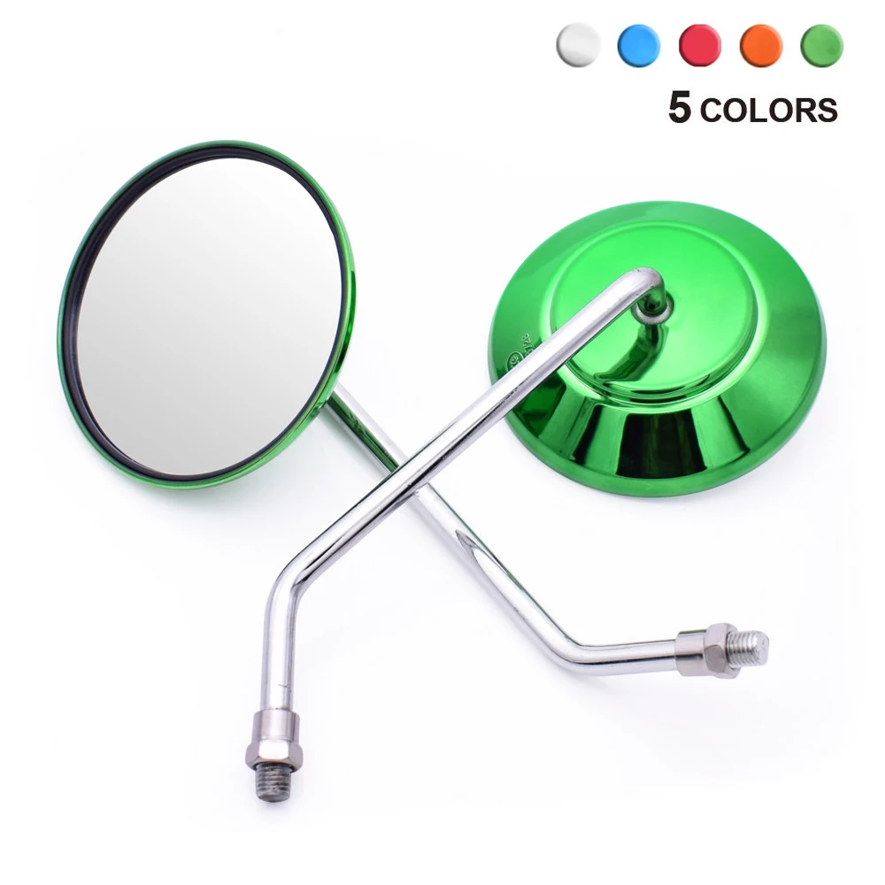 Universal Motorcycle Side Mirror Electric Bicycle Round chrome view Mirror 8mm For Suzuki GS X 600 1100F 550M Katana GSX 250 550