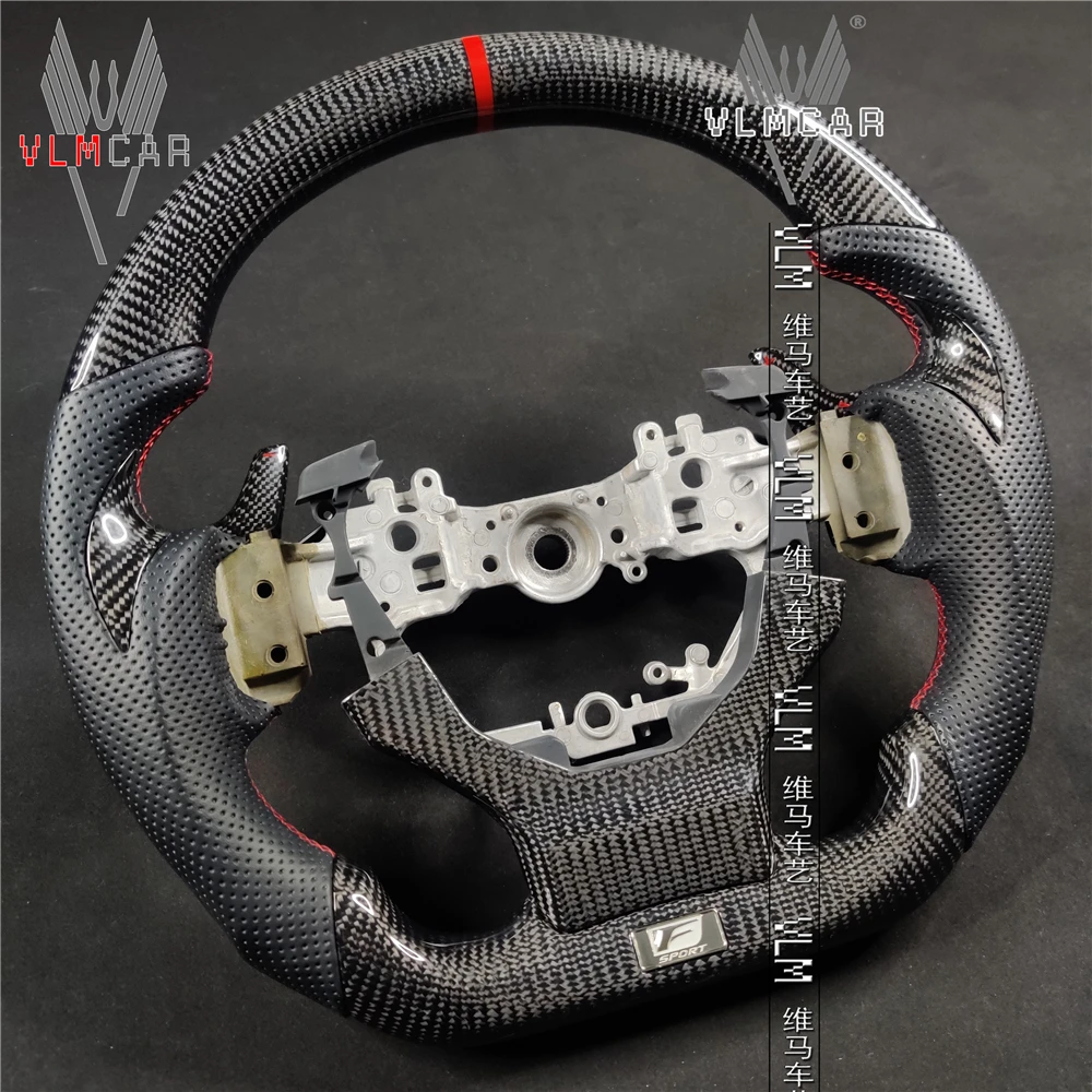 VLMCAR Carbon Fiber Steering Wheel For Lexus IS ISF RC RCF GSF LED
