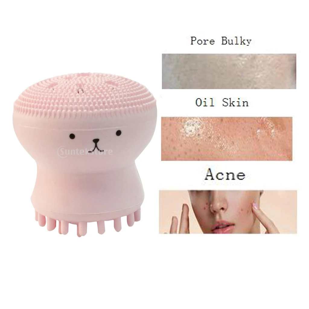 Cute&Clever Octopus-shaped Replacement Facial Skin Care Washing Face Brush Great Gift for Your Mother&Girlfriend.