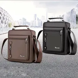 Новый однотонный деловой сумка мужская мода личность, портативные сумки через плечо, сумка для путешествий, отдыха и путешествий из
