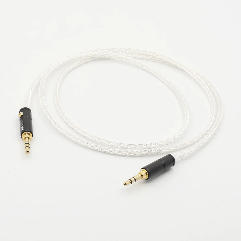 

Audiocrast 8 Cores Silver Plated 3.5mm to 3.5mm Stereo Male Upgrade Cable HIFI audio aux