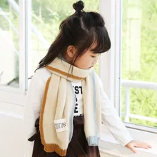 Детские шерстяные длинные шарфы; мягкие теплые зимние вязанные пеленки для мальчиков и девочек; шерстяной полиэстеровый шарф для маленьких детей; B020