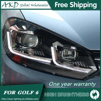 Fari per auto VW Golf 6 MK6 2009-2013 DRL luci di marcia diurna lampada frontale LED Bi Xenon lampadina fendinebbia accessori auto