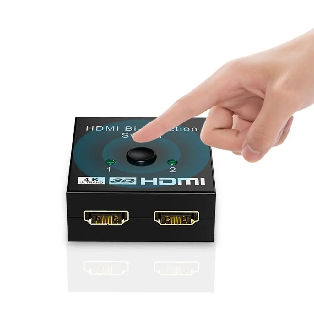 HDMI переключатель двухнаправленного 4K HDMI коммутатор 2 в 1 выход HDMI разветвитель 1x2/2x1 адаптер конвертер для ТВ-коробки