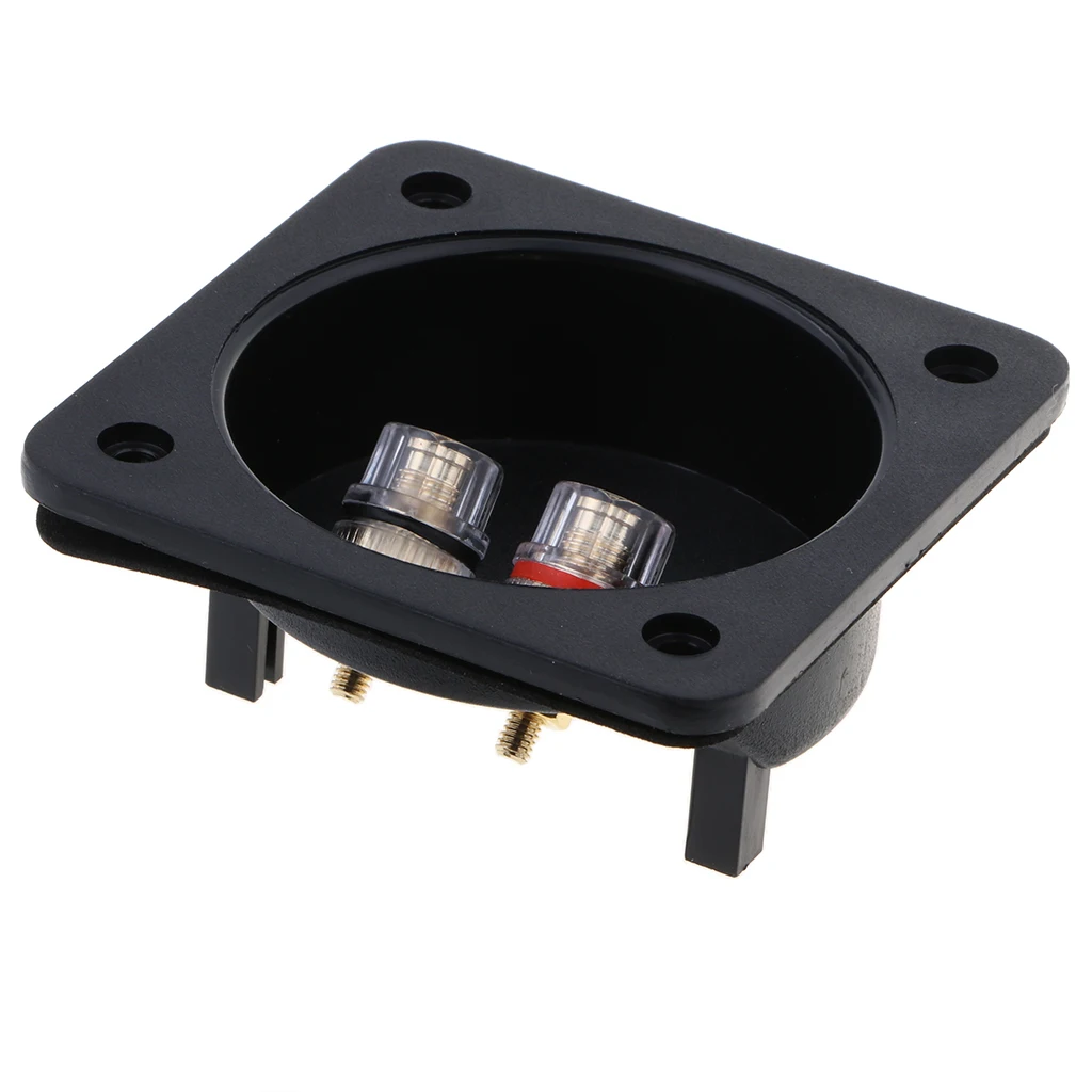 DIY 2-Way Speaker Box Terminal Binding Post Square Screw Cup Connector Subwoofer Plug 80 Crystal