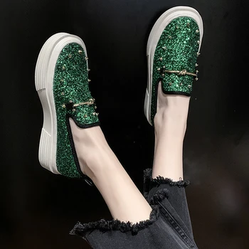 

High Quality Women oxfords Flats Platform shoes Patent Leather Tassel Slip-on pointed Creeper Brogue Loafers Brand E16-96