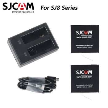 

Original SJCAM SJ8 Series Accessories Dual Charger + 2pcs 1200mAh Li-ion Battery For SJ8 Pro / SJ8 Plus / SJ8 Air Action Camera