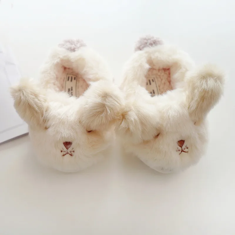 Suihyung/Зимние теплые плюшевые домашние тапочки; Детская меховая хлопковая обувь; мягкая Нескользящая домашняя обувь; детские тапочки с животными для мальчиков и девочек