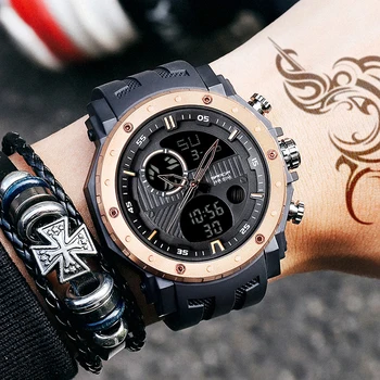 

SANDA Military Watch For Men Top Brand Luxury Sports Fashion Clock Male Waterproof LED Digital Quartz Watch Relogio Masculino