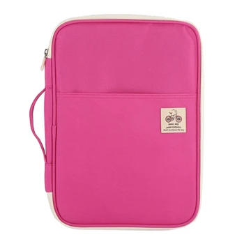 

A4 Document Storage Bag Waterproof Oxford Cloth Multifunctional Business Organizer Bag File Folder Stationery Organizer Zipper (