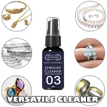

30ml Metal Gemstone Jewelry Cleaning Spray Cleaner Rust Remover Anti Tarnish Rings Diamond Silver Necklace Ring Polishing Care