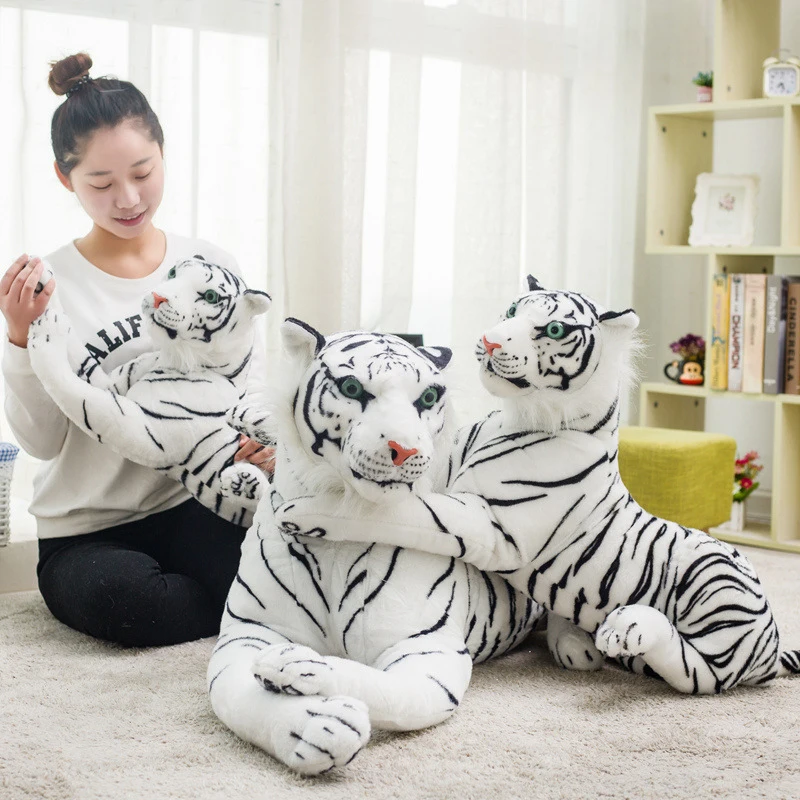 30-90 см реалистичный тигр, плюшевые игрушки мягкие животные моделирование белая кукла-Тигр Подушка Плюшевые Детские подарки на день рождения