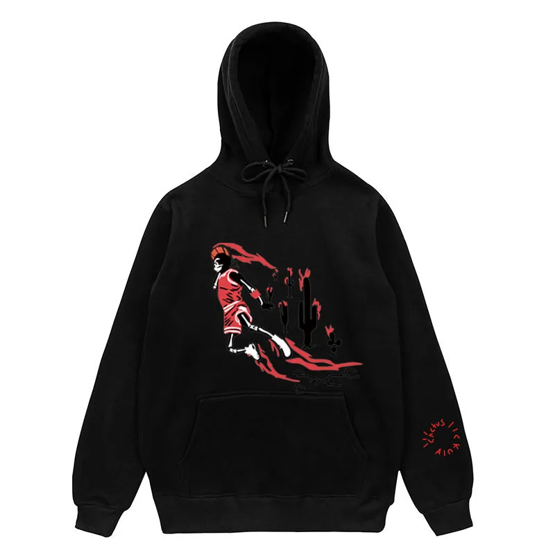 Новое поступление Jordan X Travis Scotts толстовка мужская хлопковая с капюшоном длинными