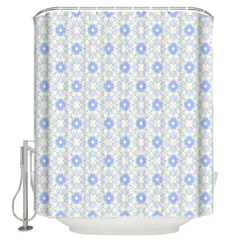 

Chilled Pattern Shower Curtain Waterproof Bathroom Curtain Polyester Bath Curtain Home Decor 12 Hooks