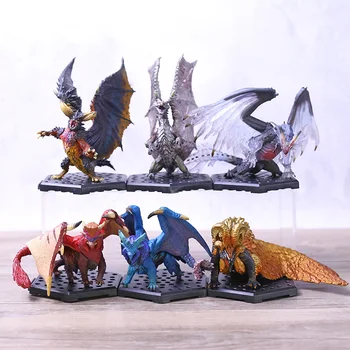 

Monster Hunter World Nergigante Lunastra Teostra Xenojiiva Kushala Daora Mini PVC Figures Toys Brinquedo 6pcs/set
