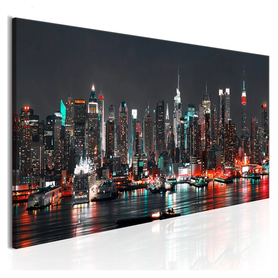 DIY Diamond Painting full Square round Diamond Painting New York city night view Painting Rhinestone Mosaic diamond embroidery_副本