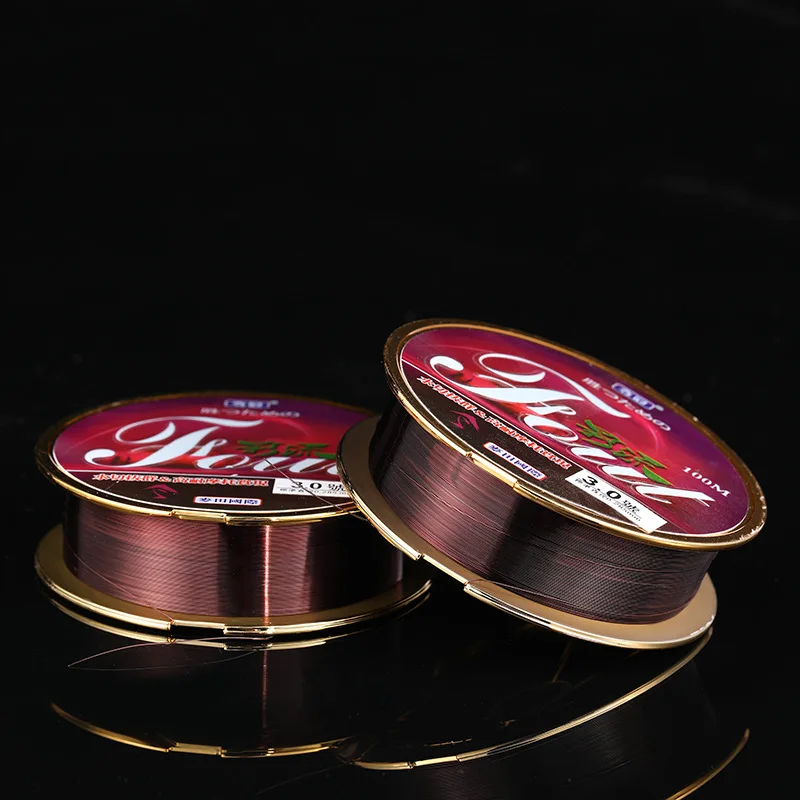 

Metle li Video Streaming 100 M Soft Type Fishing Line Coffee Stability Strong Tension Nylon Angling Supplies Fishing Line