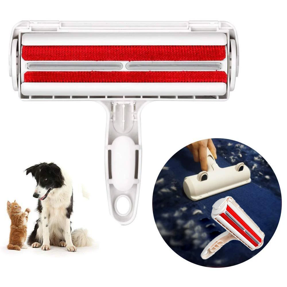 

Pet Hair Remover Roller Lint Sticking Roller Removing Dog Cat Hair from Furniture Carpets Clothing One Hand Operate