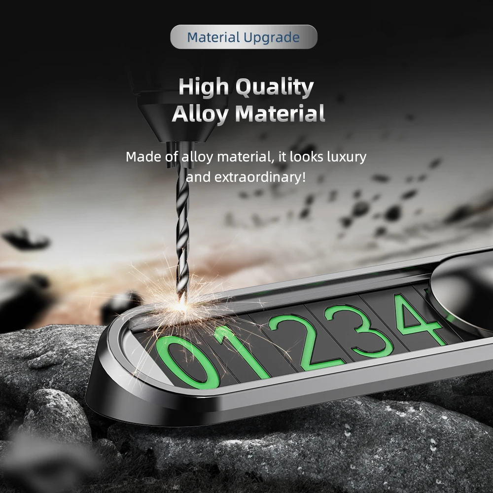ROCK RAM0011 Metal Temporary Parking Card with Dual Phone Numbers description image 3
