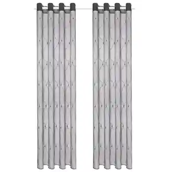 

Vidaxl embroidered curtain 2 PCs 140x245 cm Gray