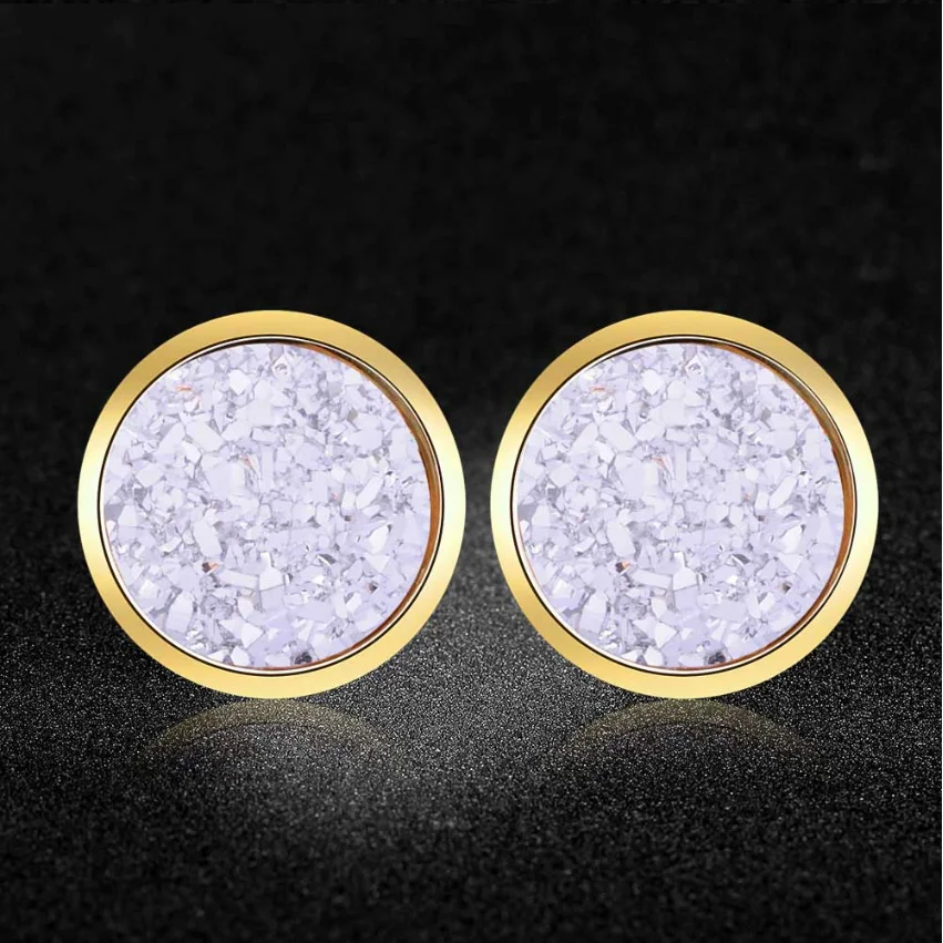 

Super Fashion Shinning Star Resin Stud Eearrings for Women AAAAA Quality 100% Stainless Steel Ear Stud Jewelry Dropshipping