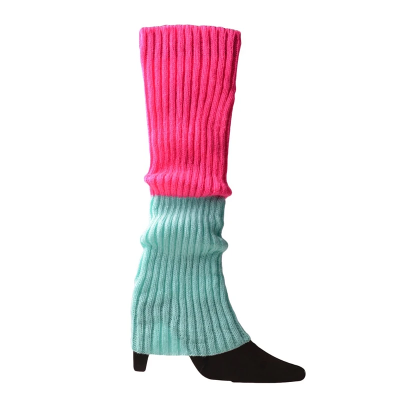 adidas socks women Women Halloween 80s Neon Colored Knit Leg Warmers Ribbed Bright Footless Socks long socks for women Women's Socks