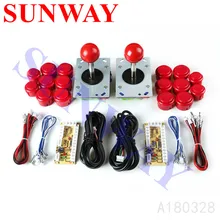 Аркадный джойстик DIY Kit Нулевая задержка Игровой Набор для творчества, usb-датчик для ПК Джойстик Sanwa для аркадных игр+ sunway кнопка для Аркады MAME