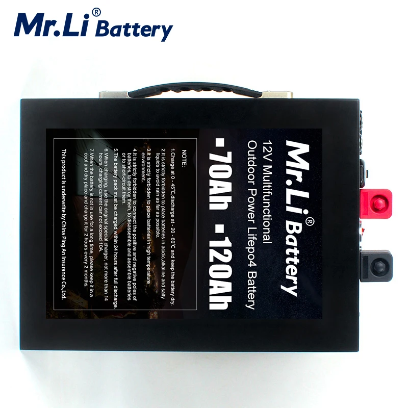 Mr.Li 12V 70Ah LiFePo4 порт аккумулятора способный Открытый аварийный источник питания с