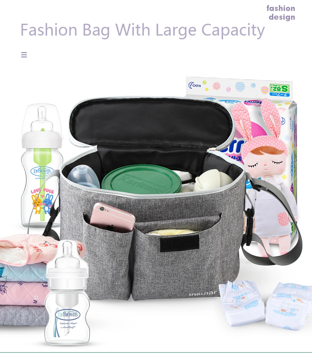 Insular сумка для подгузников, органайзер для детских колясок, подвесная сумка для подгузников, большая дорожная сумка для мам, коляска для мам, сумки для кормящих мам