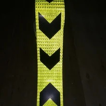 10 см* 45 м черная стрелка направляющая знак самоклеющийся Hi-светильник светоотражаПредупреждение ПВХ лента для дорожного движения строительной площадки