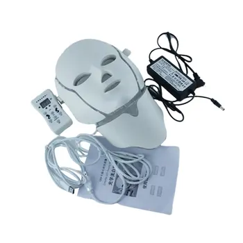 

Led Mask Colorful Optical Whitening Mask Instrument Red Blue Beauty Instrument Color Photon Mask Instrument With Bib