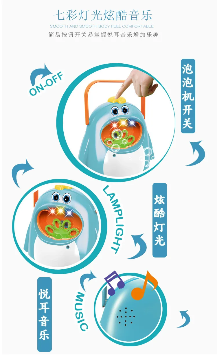Hot Selling Penguin Bubble Machine Sound-And-Light Snow Goose Bubble Toys Automatic Blowing Bubble Toys Douyin Toy