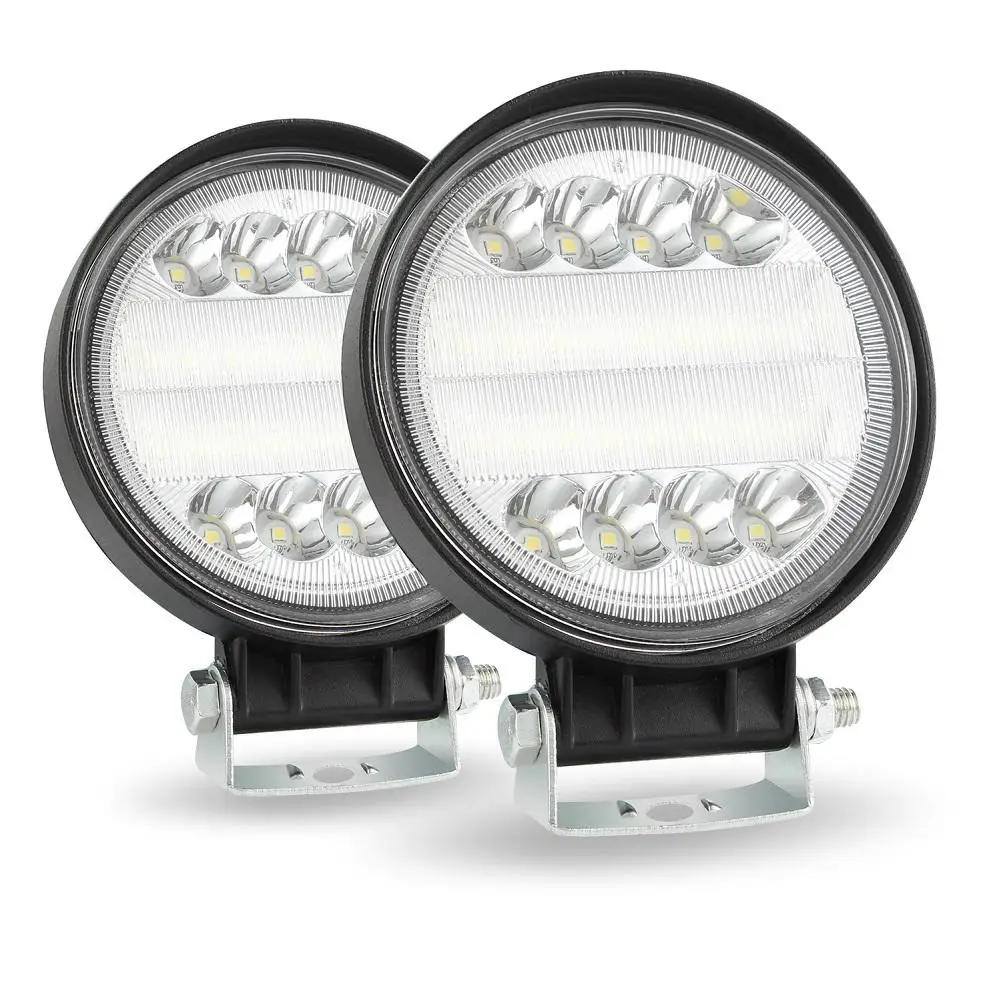 

HiMISS 4inch Round LED Work Light 4WD SUV LED 200W 6000K Flood Spot Beams Offroad Bar Car Headlight