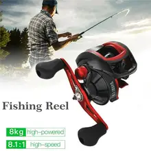 MEEGO 17+ 1BB 8,1: 1 8 кг Carretilha de pesca Abu garcia низкий профиль с катушкой, для приманки, литая Рыболовная катушка для заброса приманки рыболовные катушки