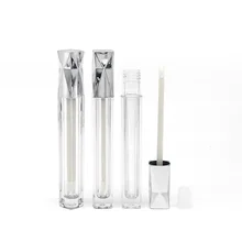 5 мл тюбик для блеска для губ трубки золото серебро Прямоугольник макияж упаковка многоразовая жидкость для снятия макияжа глаз Трубка Контейнер для губной помады 25 шт./партия