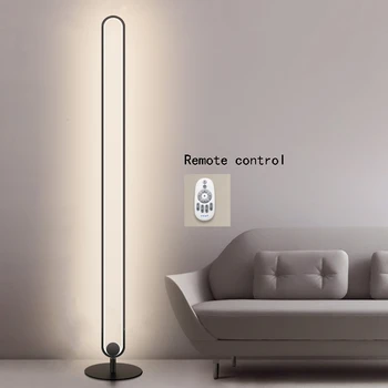 

Modern Remote Control U Shape Floor Lamps Metal Led Dimmable Stand light For Living Room Bedroom Atmosphere Lamp