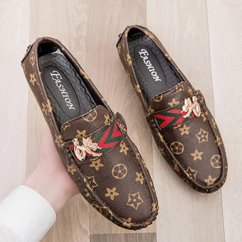 

Plus Size 39-48 Handmade Slip On Loafers Men Leather Casual Shoes Men Moccasins Young Drive Shoes Flats Male Sneakers man loafer