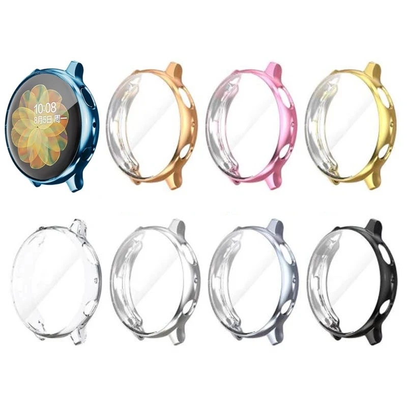 삼성 갤럭시 시계 액티브 2 40mm 44mm 밴드 프로텍터 TPU 케이스 액티브 2 40mm 스크린 팔찌 액세서리